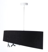 Suspension Noir Blanc Rond D : 50 cm E27 Motif Rétro