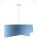 Hängeleuchte rund D: 50 cm E27 Blau Gold Stoff Velours Optik