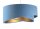 Hängeleuchte rund D: 50 cm E27 Blau Gold Stoff Velours Optik