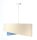 Hängeleuchte Stoff Velours Optik rund Ø 50 cm E27 Creme Blau