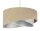 Pendelleuchte Stoff Ø 50 cm rund Velours Optik Beige Creme