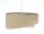 Pendelleuchte Stoff Ø 50 cm rund Velours Optik Beige Creme