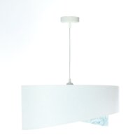 Lampe à suspendre tissu Ø 50 cm blanc bleu...