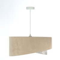 Suspension ronde D : 50 cm E27 Tissu aspect velours