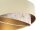 Pendelleuchte rund D: 50 cm E27 Stoff in Beige Creme Gold