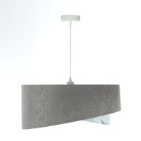 Pendelleuchte Stoffschirm Ø 50 cm rund Grau...