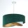 Suspension Tissu Ø 50 cm Aspect velours E27 Vert Bleu Or