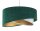 Suspension Tissu Ø 50 cm Aspect velours E27 Vert Bleu Or