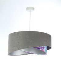 Suspension Gris Violet Argent &Oslash; 50 cm Aspect...