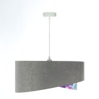 Hängeleuchte Grau Lila Silber Ø 50 cm Velours...