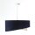 Hängeleuchte Stoff D: 50 cm Velours Optik Blau Beige Silber