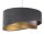 Hängelampe Grau Gold E27 Stoffschirm Ø 50 cm Modern KARIM