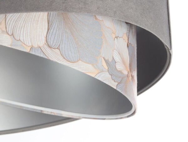 Pendelleuchte rund D: 50 cm Stoff Velours Optik KARIM