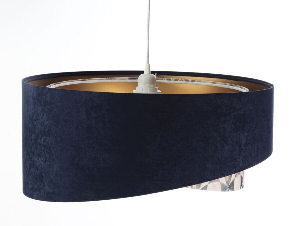 Hängeleuchte E27 rund Ø 50 cm Stoff Velours Optik KARIM