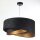 Suspension noir marbré or E27 aspect velours