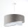 Suspension Gris Blanc Ø 50 cm Abat-jour en tissu aspect velours