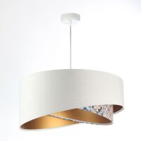 Lampe &agrave; suspendre ronde D : 50 cm E27 Tissu aspect...