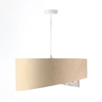 Hängeleuchte rund D: 50 cm E27 Stoff Velours Optik...