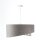 Pendelleuchte E27 rund Ø 50 cm Stoff Velours Optik Grau Beige