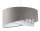 Pendelleuchte E27 rund Ø 50 cm Stoff Velours Optik Grau Beige