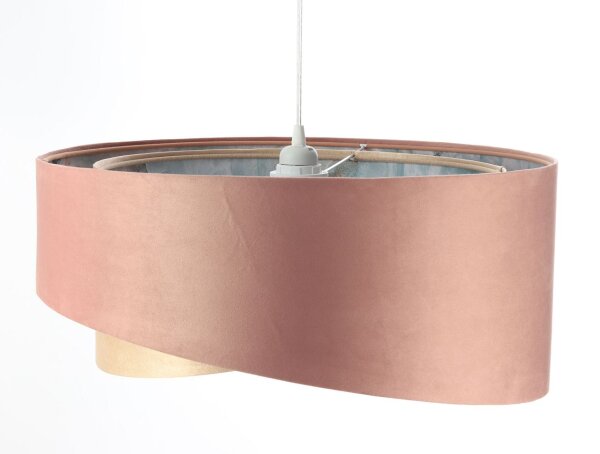 Pendelleuchte Rosa Beige Hellblau Ø 50 cm Stoffschirm E27
