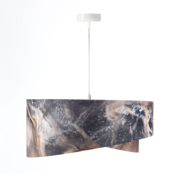 Suspension Gris Or E27 ronde D : 50 cm E27 Abat-jour en tissu