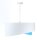 Pendelleuchte rund Ø 50 cm E27 Weiß Blau Stoff Velours Optik