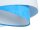 Pendelleuchte rund Ø 50 cm E27 Weiß Blau Stoff Velours Optik