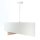 Hängeleuchte Stoff E27 rund Ø 50 cm in Weiß Beige Gold