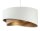 Hängeleuchte Stoff E27 rund Ø 50 cm in Weiß Beige Gold