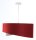 Hängeleuchte Stoff Ø 50 cm Rot-Braun Grau Silber Velours Optik