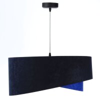 Lampe à suspendre Bleu Or E27 Ø 50 cm Tissu...