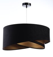 Lampe à suspendre E27 ronde Ø 50 cm Noir Or...