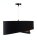 Hängelampe E27 rund Ø 50 cm Schwarz Gold Stoff Spitze Modern