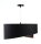 Pendelleuchte rund Stoff D: 50 cm E27 in Schwarz Kupfer