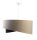 Hängeleuchte rund D: 50 cm E27 Stoff Beige Schwarz Gold