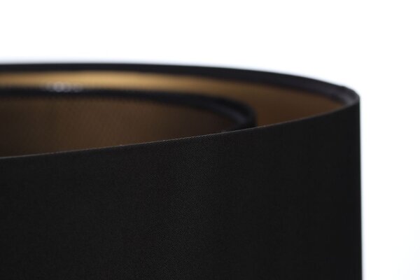 Suspension Satin Netz Ø 50 cm E27 rond Noir Or