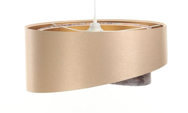 Suspension Satin E27 ronde D : 50 cm en or multicolore