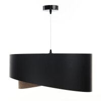 Lampe à suspendre noir brun or E27 ronde D : 50 cm...
