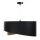 Hängelampe Schwarz Braun Gold E27 rund D: 50 cm Latex