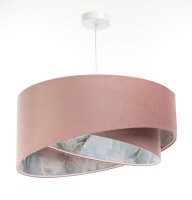 Suspension D : 50 cm E27 Rose Bleu clair Tissu aspect...