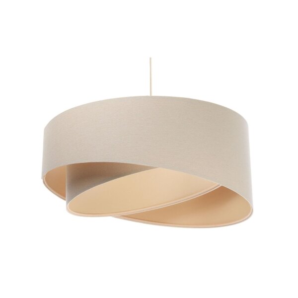 Lampe à suspendre Crème Beige Lin E27 ronde Ø 50 cm