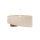 Hängelampe Leinen E27 rund Ø 50 cm Creme Beige wohnlich