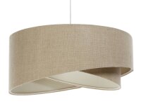 Boho Hängelampe Stoff D: 50 cm rund E27 Natur Modern...