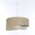 Suspension Abat-jour en tissu rond D : 40 cm Nature Crème Tissu E27
