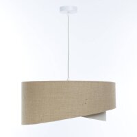 Suspension Boho ronde D : 45 cm Nature Crème Tissu...