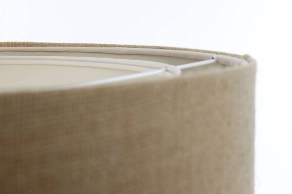 Suspension ronde Ø 50 cm Tissu Nature Crème E27 Boho