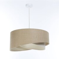 Suspension ronde Ø 50 cm Tissu Nature Crème...