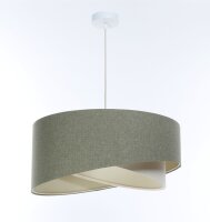 Lampe &agrave; suspendre Vert Cr&egrave;me E27 ronde...