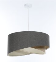 Suspension Marron Beige E27 ronde Ø 60 cm Tissu...